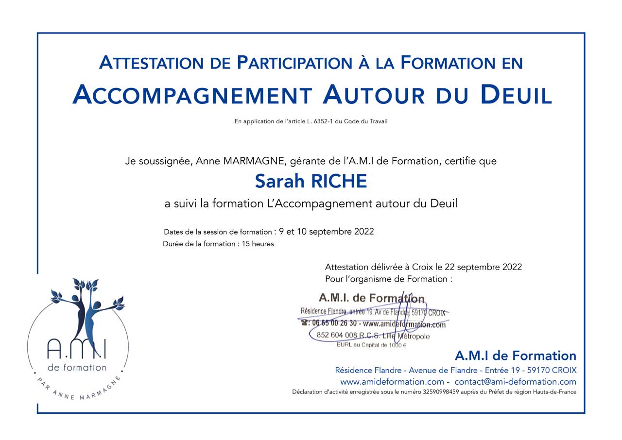 Un espace d'écoute et de soutien bienveillant pour traverser les étapes du deuil (perte d'un proche, séparation, transition de vie) et avancer à son rythme vers la résilience.